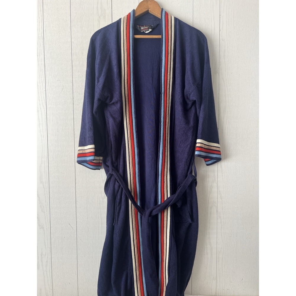 Vintage Men's 1970's Robe Harcourt Striped One Size Colorful Stripes Read